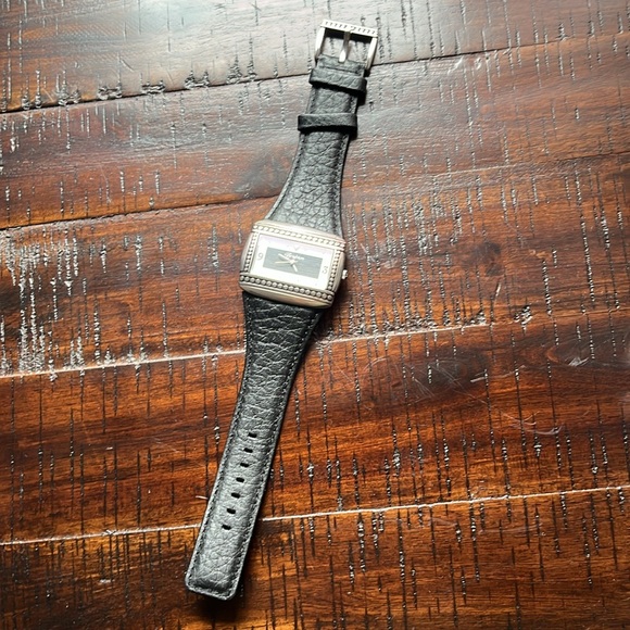 Brighton black Italian calfskin leather watch - Picture 2 of 5